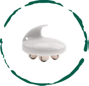 BeNat Rolling Body Massager with Heat - Ergonomic Design for Muscle Tension Relief & Deep Tissue Massage - Portable & Lightweight - Stainless Steel Rollers - White Gift