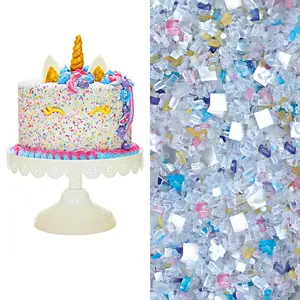 Unicorn Designer Cake Decorating Bundle (Cake Decor + Glittery Sugar)  Decoration for Cakes and Edible Glitter