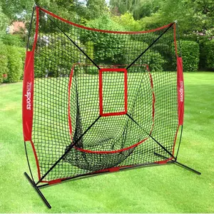Baseball Softball Practice Net Hitting Pitching Training Net w/Strike Zone ‘7x’7