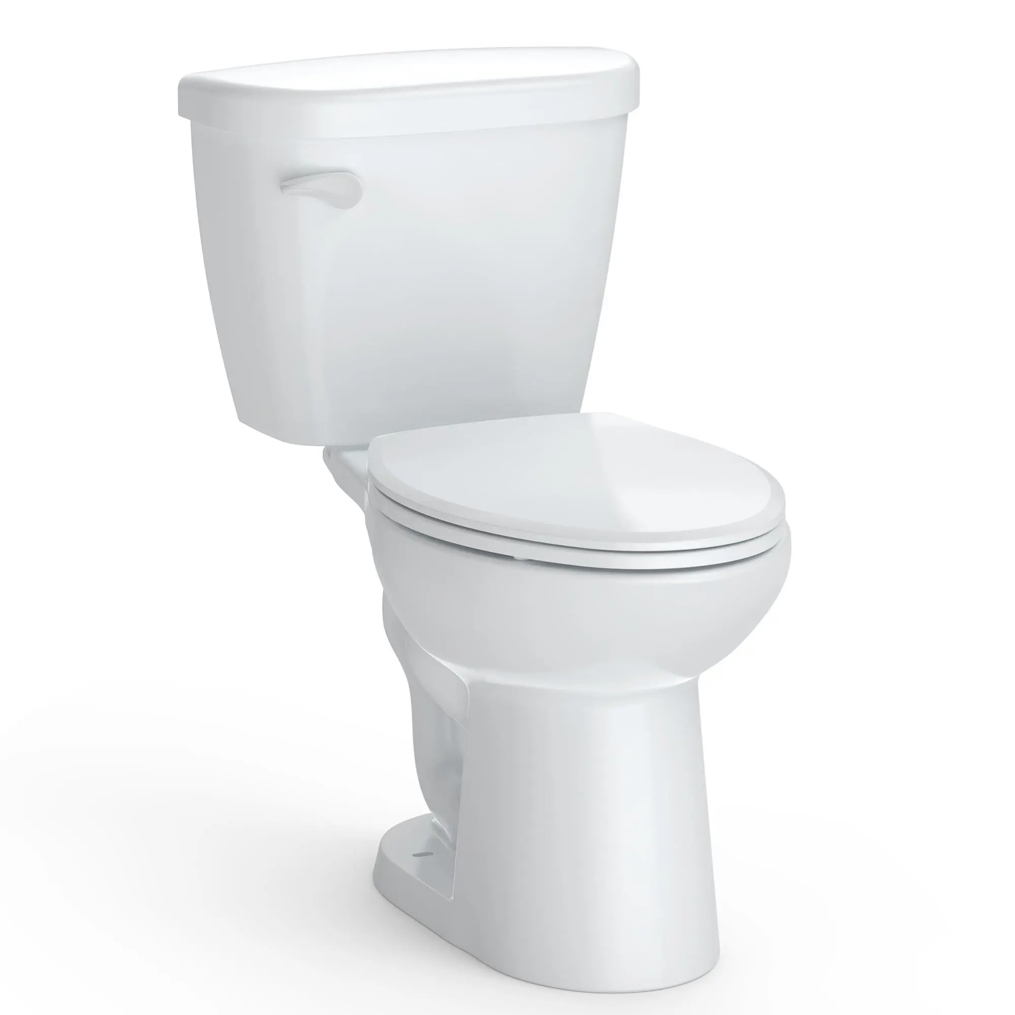 Two-Piece Toilets for Bathrooms, 15 Inch Standard Height, 12 Inch Rough In | Elongated Bowl, Soft Close Seat, Single Flush 1.28 GPF