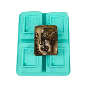 Buddha Portrait Soap Mold, Candle Molds, Human Face Silicone Molds, Resin Molds