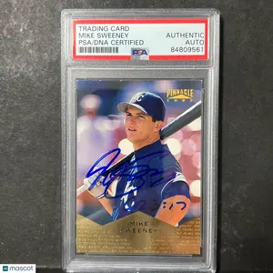 1997 Pinnacle #143 Mike Sweeney Signed Card Auto PSA Slabbed Royals