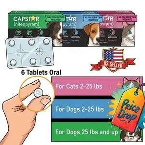Capstars Oral Flea Defense & Treatment Tablets for Pets, Quick Support for Cats, Small Dogs or Large Dogs, Choose One Variant