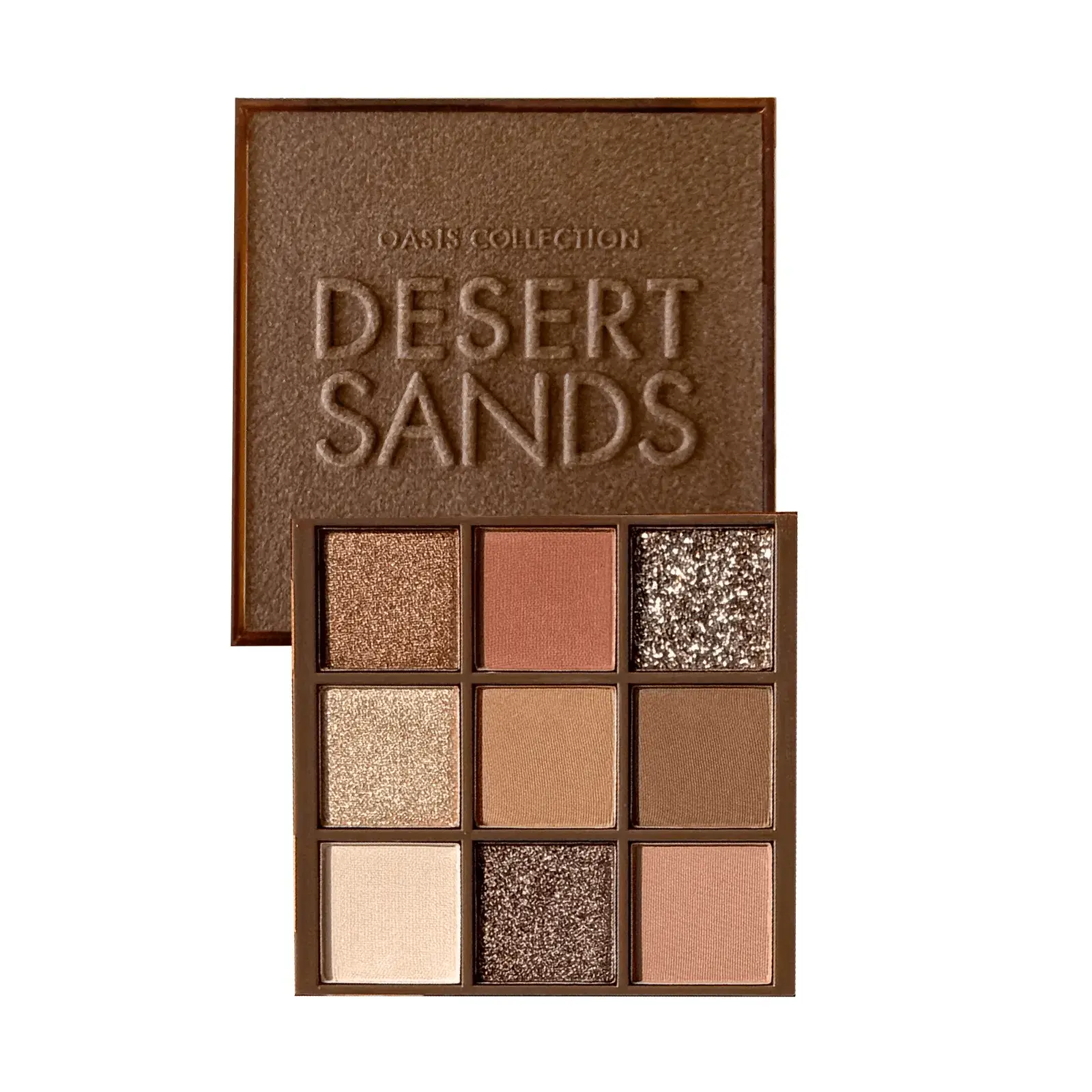 FARMASI Oasis Collection Eyeshadow Palette, Desert Sands - Luminous Cosmetic with 9 Matte, Shimmer, and Glitter Shades, Makeup Transformation