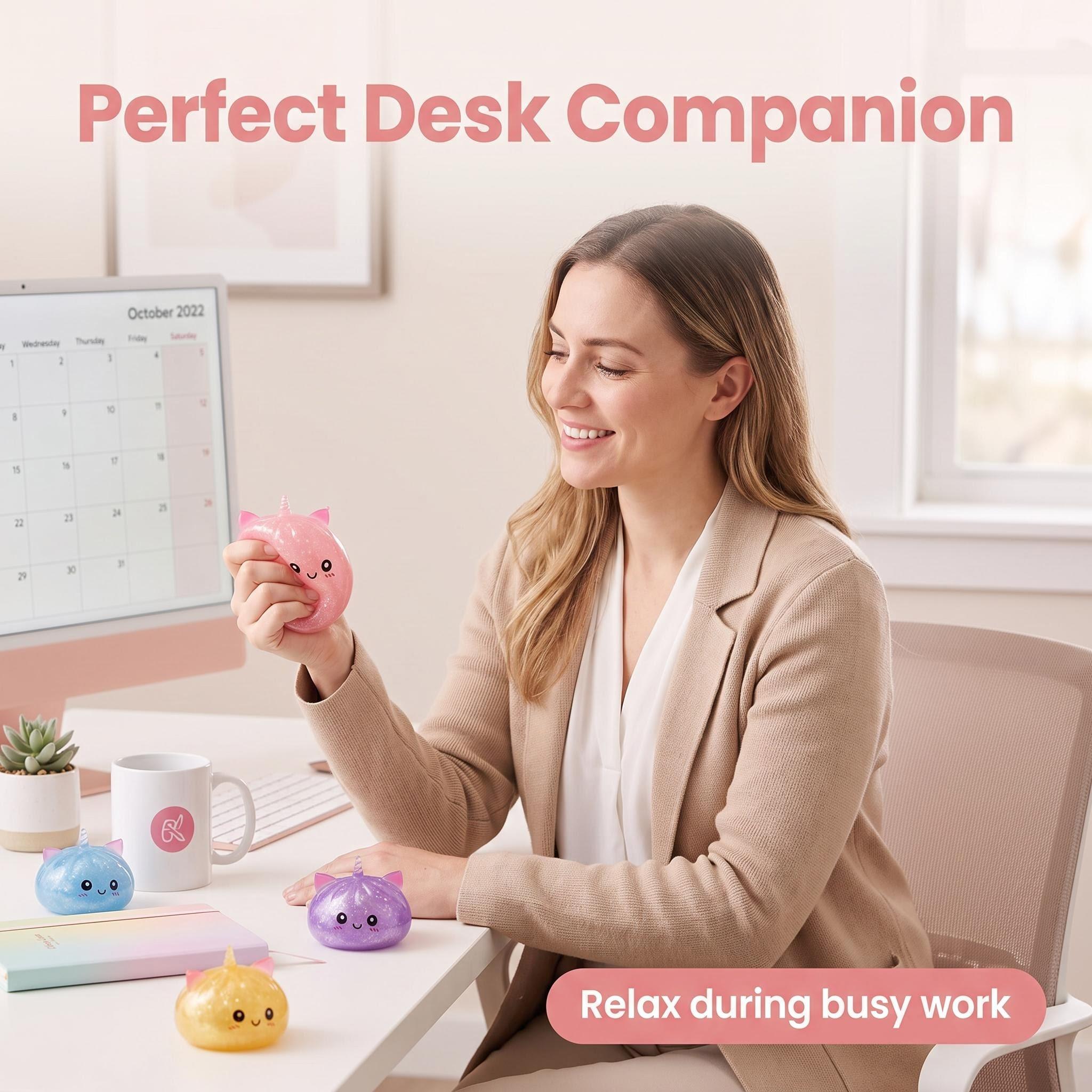 KIDGENIUS Kawaii Soft Comfortable Squeeze Unicorn Bun Squishy Toy - Durable Non-Toxic Odorless Unisex Sensory Fidget, Colorful Squishy Dumpling Squeeze Stress Ball, Classroom Gift Collectible, Gift Idea KIDGENIUS Kawaii Soft Comfortable Squeeze Unicorn Bun Squishy Toy - Durable Non-Toxic Odorless Unisex Sensory Fidget, Colorful Squishy Dumpling Squeeze Stress Ball, Classroom Gift Collectible, Gift Idea