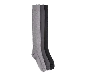 MUK LUKS Women's Set of 3 Knee High Boot Socks