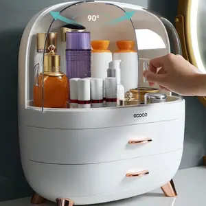 Cosmetic Storage Box Large Capacity, Dustproof & Waterproof Makeup Organizer, Countertop Storage Container, Ideal for Home Skincare, Beauty Essentials, Jewellery Organization