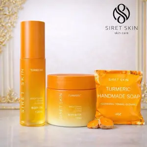 Turmeric body set body oil, body butter & soap