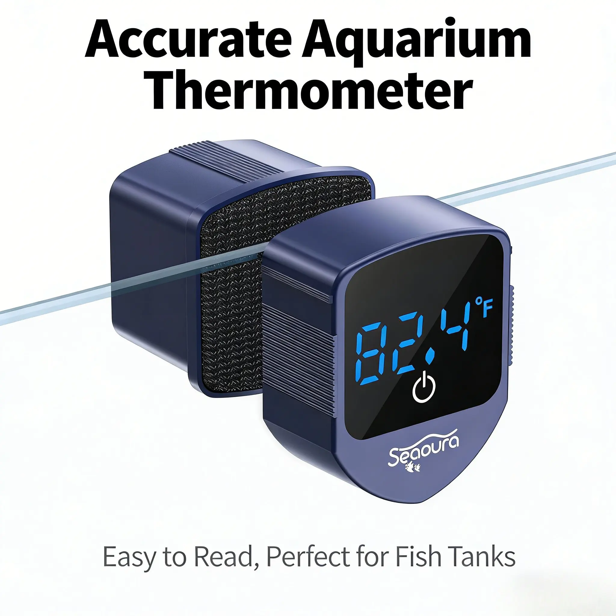 2 in 1 aquarium cleaner and thermometer strong magnet removes algae effortlessly cleans without residue accurate temperature reading saves money and time suitable for both fresh and salt water tanks