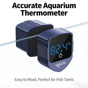 SEAOURA Mini Aquarium Magnetic Cleaner, Floating Algae Scrub Brush with Thermometer for Glass Fish Tanks, Tiny Magnetic Cleaning Tool tiktokshopspringglowup, Maintenance, Fahrenheit