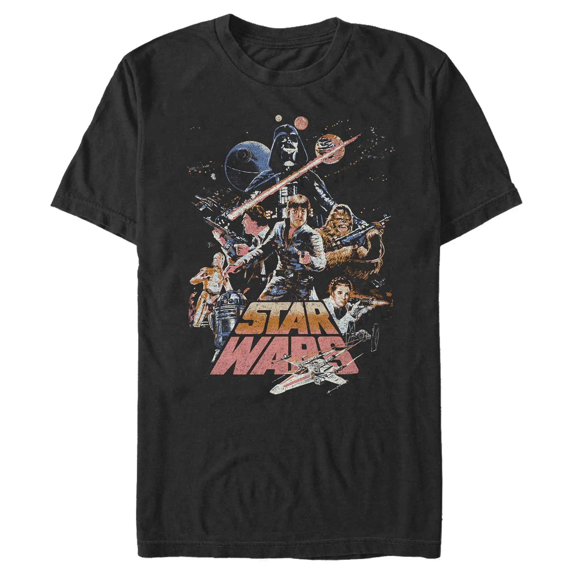 Men's Star Wars: A New Hope Distressed Episode 4 Movie Poster T-Shirt