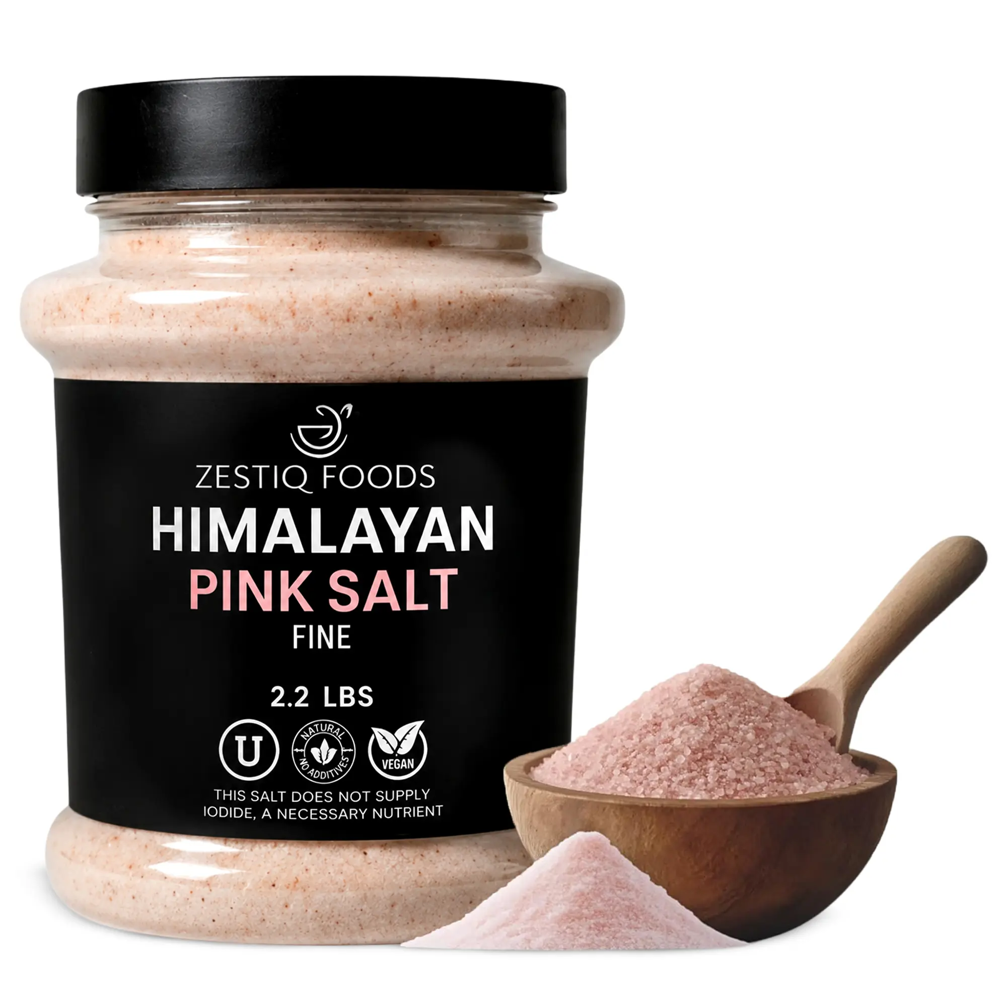 100% Organic Himalayan Pink Salt – Fine Grind for Flavorful Cooking & Seasoning | 2.2 lbs