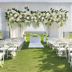 Wedding Archway Decoration, Artificial Flower Wedding Wall Decor, Home Party Celebration Event Supplies, Pathway Flowers for Weddings, Faux Plant, Artificial Pansy Flower, Artificial Peony Flower, Artificial Hanging Flowers