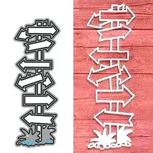 Arrow Guide Strip Metal Cutting Die, Compatible with Various Cutters, Ideal for Handmade Journal Dividers and Card Decorations