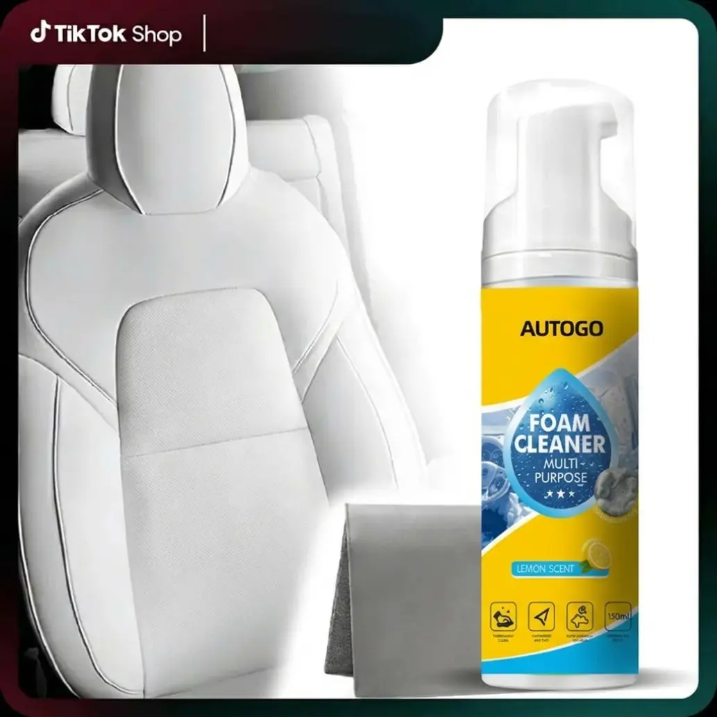 4-in-1 Multi-Enzyme Foam Cleaner, All-Purpose Deep Cleaning Spray for Car Interior, Kitchen Grease, Bathroom Tiles, Sofa Upholstery