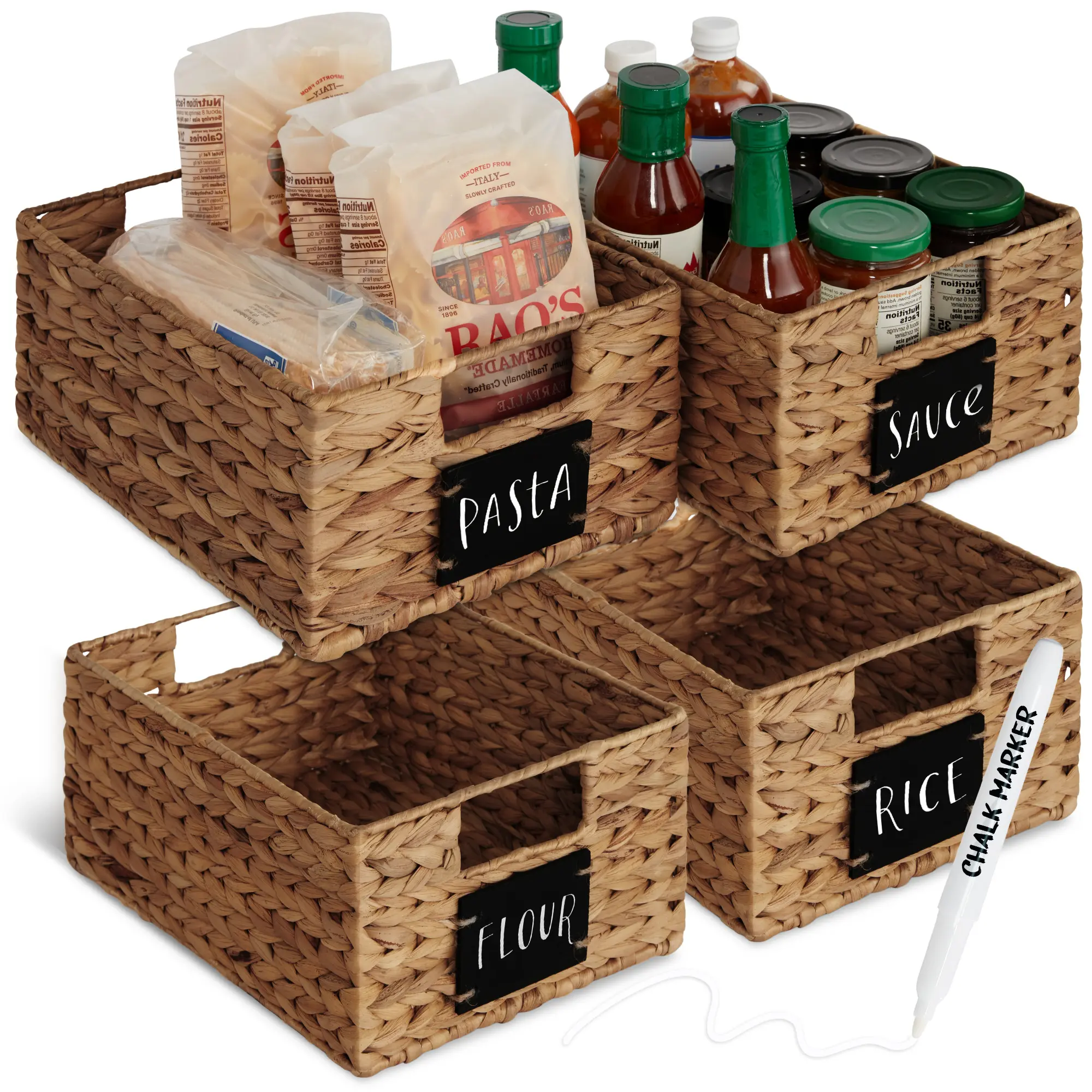 Best Choice Products Set of Woven Water Hyacinth Baskets Best Choice Products Set of Woven Water Hyacinth Baskets