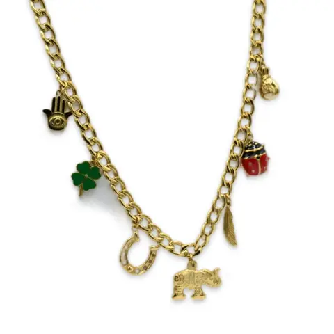 Lucky Charms Necklace - Classic Design with Colorful Charms, Ideal for Everyday Wear