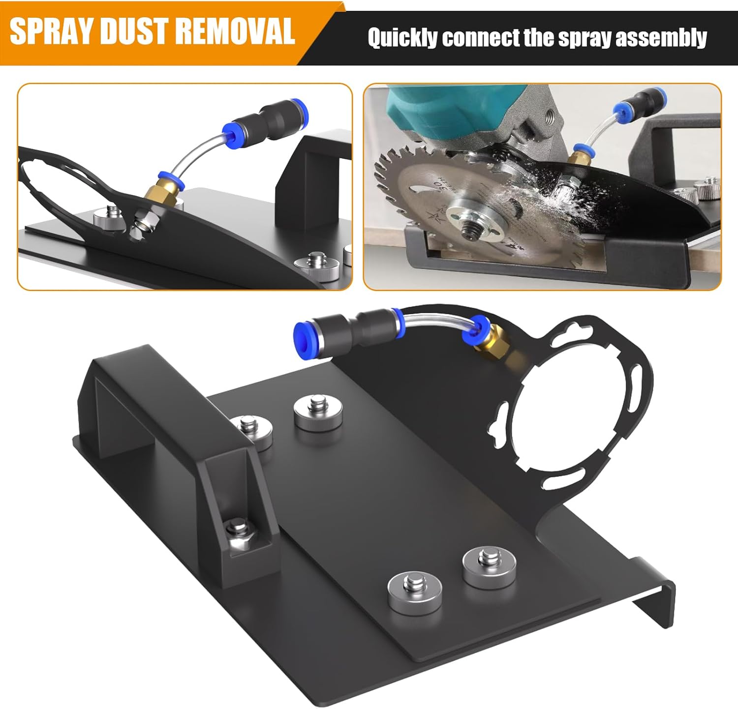 Angle grinder bracket is suitable for 45 ° chamfering cutting of ceramic tiles, and the hose angle bracket 100 type grinder bracket is used for ceramic stone cutting degree