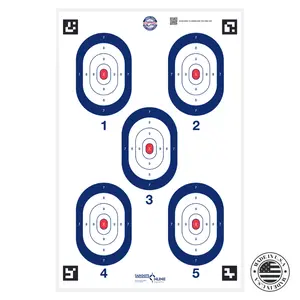 Target Eagle B-27 Bullseye-Smart Targets Powered by AI App- Built in Shot Timer,Live-Fire and Dry-Fire Drills, and Scoring- Perfect Paper Targets for Any Shooting Range,23X35 Inch