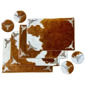 Genuine Leather Placemats and Coasters for Tableware