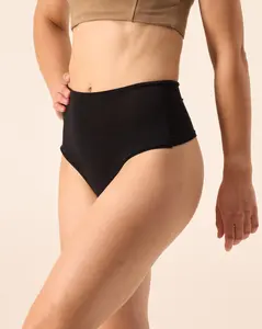 High Waisted Thong for Women - Basic Comfortable Panty- Womenswear Jeans Panties Panty Comfort Maternity Basic Minimalist