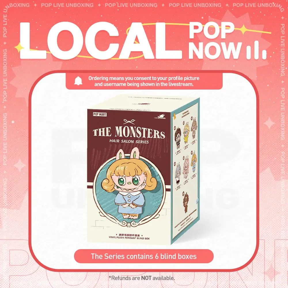 [POP NOW] POP MART THE MONSTERS Hair Salon Series - Vinyl Plush Pendant Blind Box