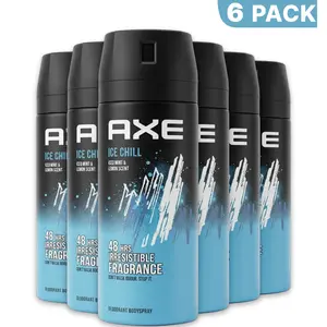 AXE Ice Chill Deodorant Body Spray 6 Pack (150ml/5.08oz) - Iced Mint and Lemon 48-Hour Fragrance Protection