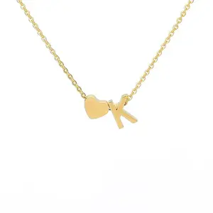 September Heart Initial Necklace for Women Teen Girls - 18K Gold Plated Letter A-Z Pendant Necklace Dainty Heart Necklaces Tiny Initial Necklaces Birthday Gifts for Women Jewelry Gift for Her Christmas Gift