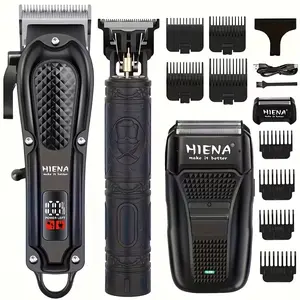 2/3 piece professional wireless haircut and shaving set-LED display, precision trimmer set, USB charging-perfect holiday gift at home