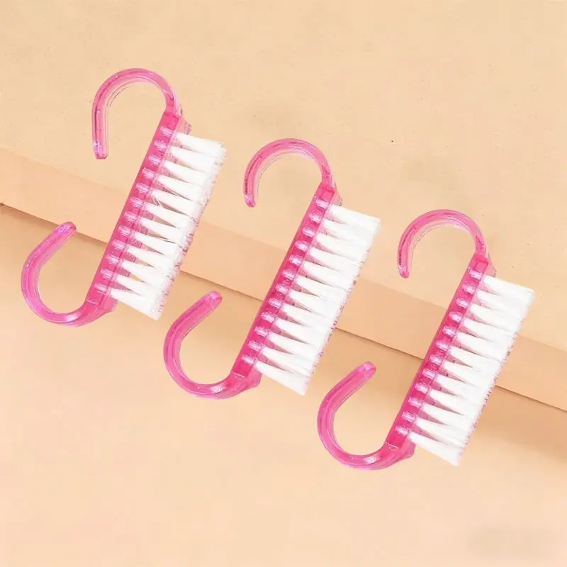 3-Piece Nail Cleaning Brush Set, Soft Bristle Dust Remover, Manicure Tool Kit, Nail Care, Nail File Buffer Brush, Professional Salon Use, Nail Art, Nail Art Tools, Premium Nail Brush