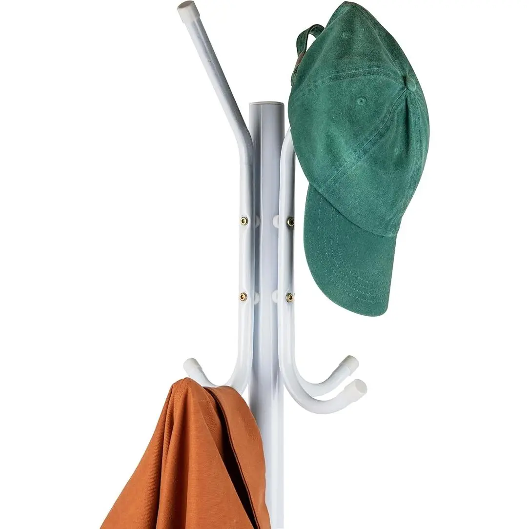 Free Standing Wall-Mounted Coat Rack Organizer, Clothes Hanging Rack for Entryway Hallway, Hat & Bag Holder - Model 1166