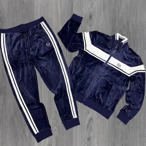 Sergio Tacchini - Velour Damarindo Track Set - Maritime Blue