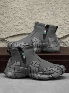 Durable Comfortable Men's Sports Shoes, Outdoor Sneakers, Casual Sporty Sneakers, Durable Materials, Zipper Design Easy On/off, Waterproof Windproof Wear-resistant, Outdoor & Daily Wear, Athletic Footwear Sneakers