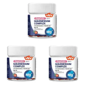 【Fast 24H Shipping】VEV DeepCalm Magnesium Gummies – Vegan Sugar-Free 14-in-1 Stress Relief Formula with Glycinate, D3, Ashwagandha & L-Theanine