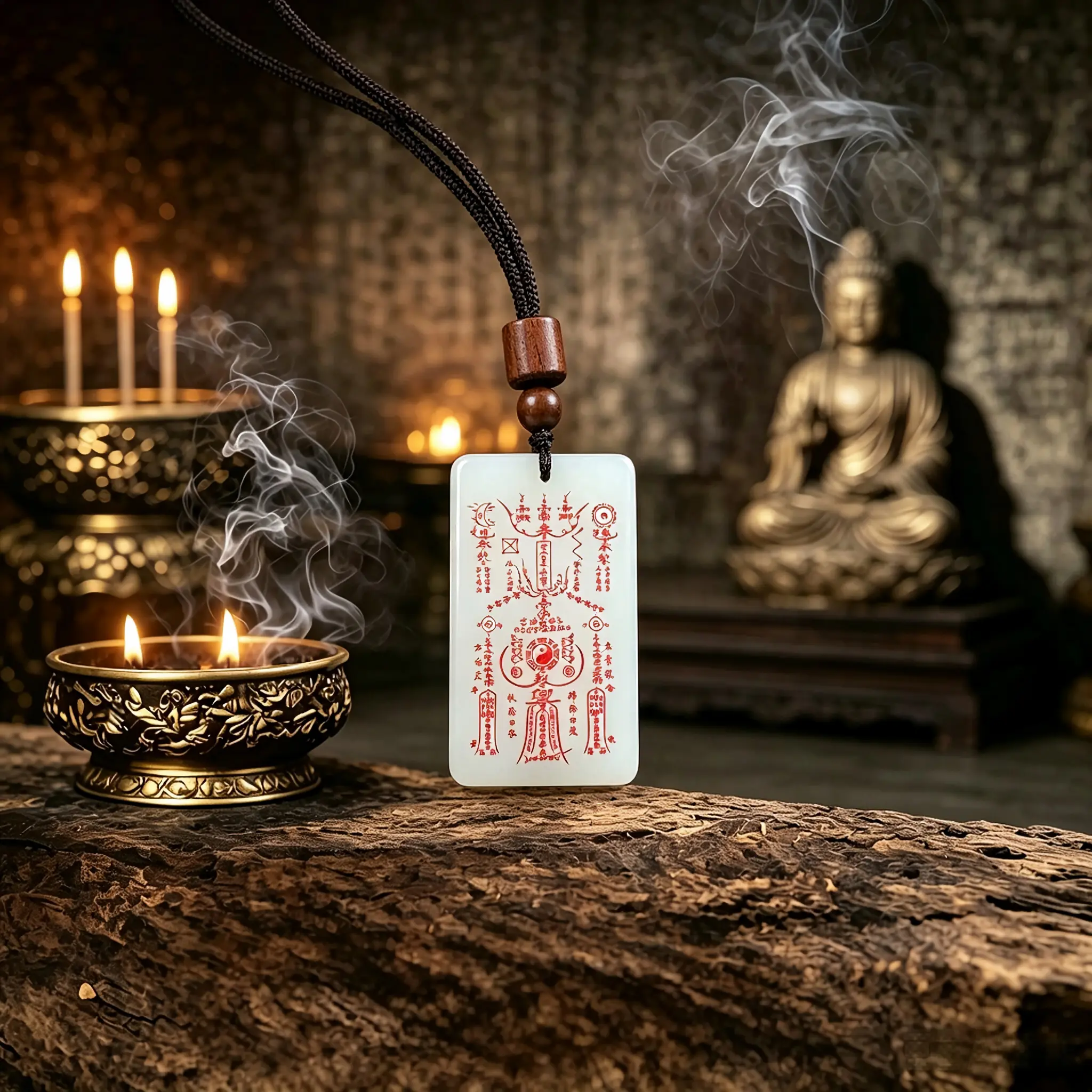Ancient Taoist Symbol Talisman Pendant, Unisex Spiritual Protection Necklace that Wards off Negative Influences, Ancient Design, Guards Against Negative Energy
