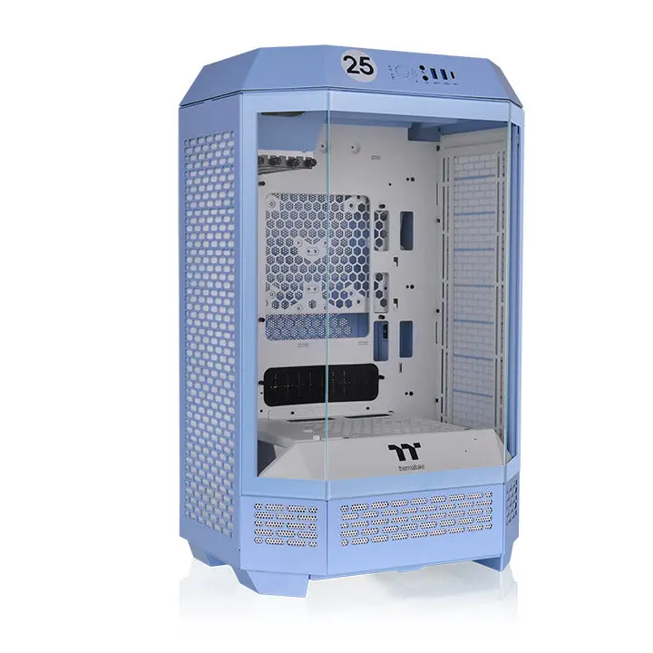 The Tower 300 Hydrangea Blue Micro Tower PC Case for Desktop Computers