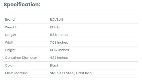 [TOP RATED - FLASH SALE] ROVSUN Manual Cast Iron Citrus Juicer Heavy Duty Black