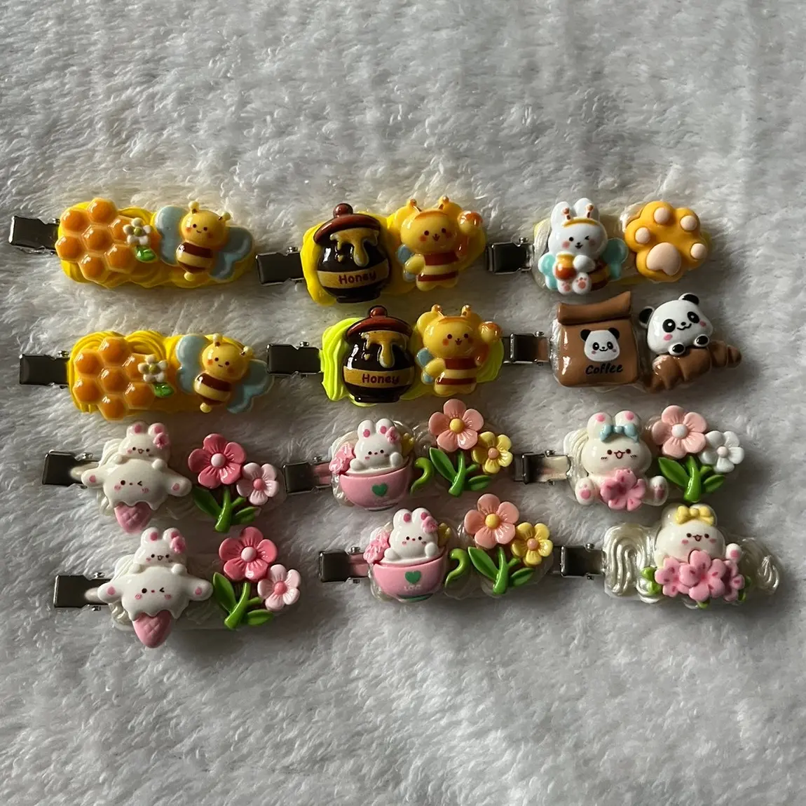 Decoden Hair clip, Cute Animal Hair clip, Decoden No Crease Hair clip, No Crease Hair clip, Hair Accessory, Beauty Hair clip, Hair Clips, For Left Side Of Hair