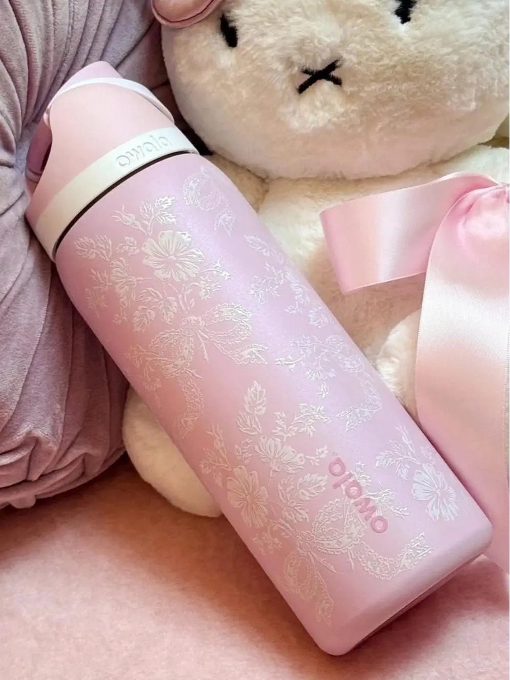 [Holiday Items] New Owala x Urban Outfitters - Ribbon Toile/Sugar Plum Fairy Owala Freesip 32oz Exclusive Bottle Cup, Tumbler Collection, Gifts, Dupe Version