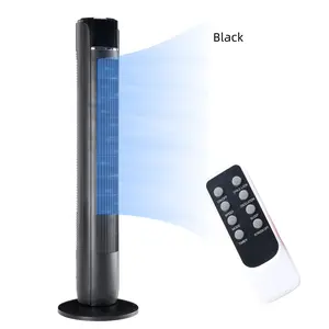 Ultimate 36" Bladeless Tower Fan - 25ft/s Jet Breeze | 28dB Ultra-Quiet for Baby/Night Sleep | Handheld Remote | 60° Wide Oscillation | 5 Speeds + Energy Saving | Black/Gray