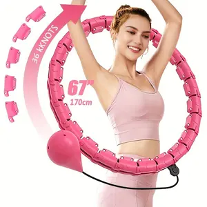 Section Adjustable Sport Hoops Abdominal Waist Exercise Detachable Hoola Massage Fitness