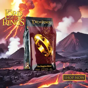 Lord Of The Rings: The Baggins Blend: Hazelnut, comics on coffee, specialty coffee, The Hobbit, Coffee Hazelnut  Natural Beverage