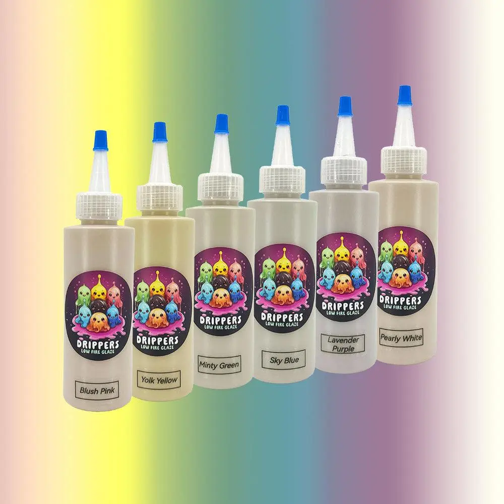 Gloop Glaze for Ceramics 6 Soft Color Set