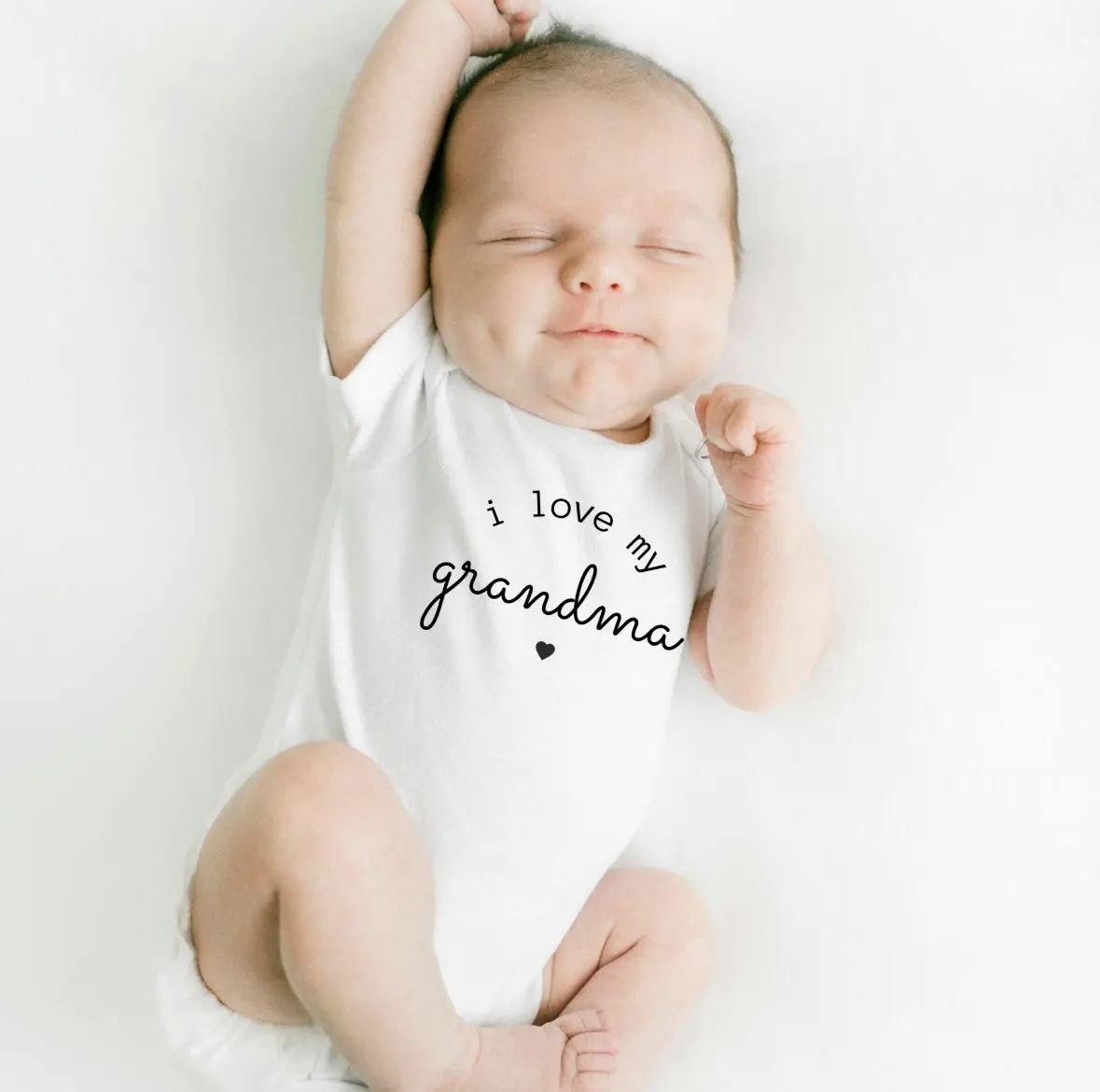 Custom "I Love My" Baby Bodysuit - Personalized Infant Outfit with Name Options (Nana, Dada, Papaw & More) - Soft 100% Cotton Baby Gift for Grandparents, Mother's Day, Father's Day, Baby Shower