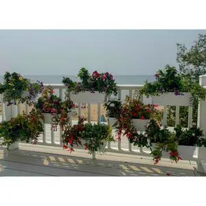 Railing Mounted Planter Box for Deck & Balcony Railings (Set of Two)