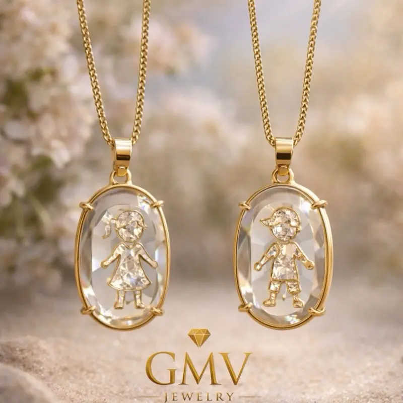 GMV Jewelry Forever My Angel Necklace 18k Gold Plated Necklace