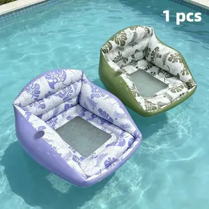 Adult Inflatable Water Sofa Float, Minimalist Pool Chair Float, Colorful Mood Booster, Hammock, 3-In-1 Pool Toy, Outdoor Use