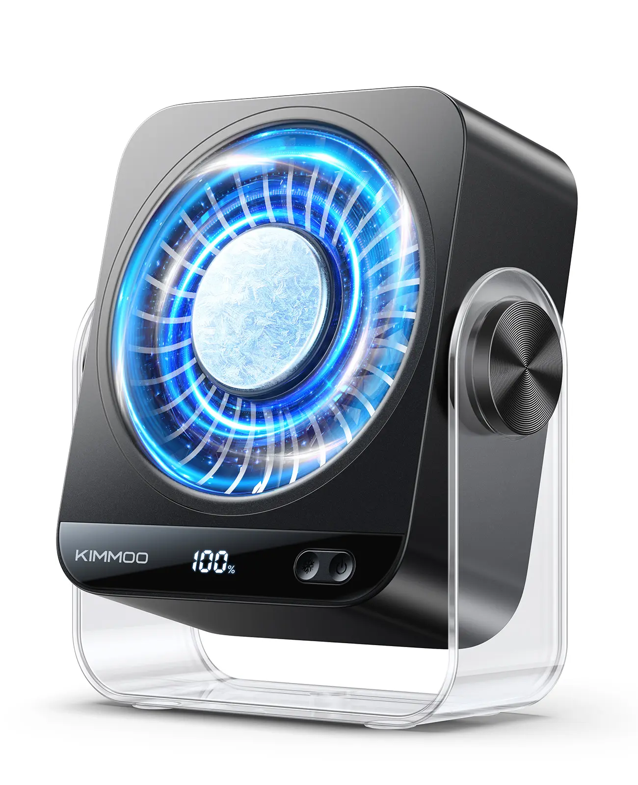 KIMMOO Desk Fan for Bedroom, 199 Speed Settings & Digital Display Table Fan, Quiet Desktop Fan for Refreshing Cool Breeze, 270° Rotatable Small Rechargeable Fan for Home Office summerwins
