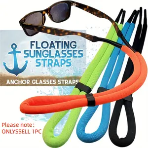 1pc Floating Glasses Rope, Buoyant Design Fashion Glasses Lanyard with Fixing Strap, Easy to Find, Suitable for Water Sports Such as Boating, Fishing, Kayaking, Paddle Boarding and Swimming Pools, Preventing Glasses from Sinking into the Water