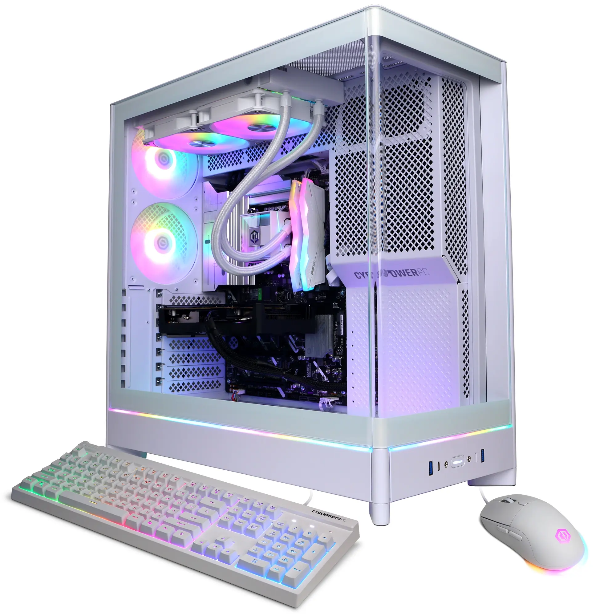 CyberPowerPC SLC11220CPG Gaming Desktop PC, Intel Core Ultra 7 265KF, 32GB DDR5, GeForce RTX 5060 Ti 16GB, 2TB PCIe 4.0 NVMe SSD, WiFi/BT, RGB Gaming Keyboard/Mouse & Windows 11 Home